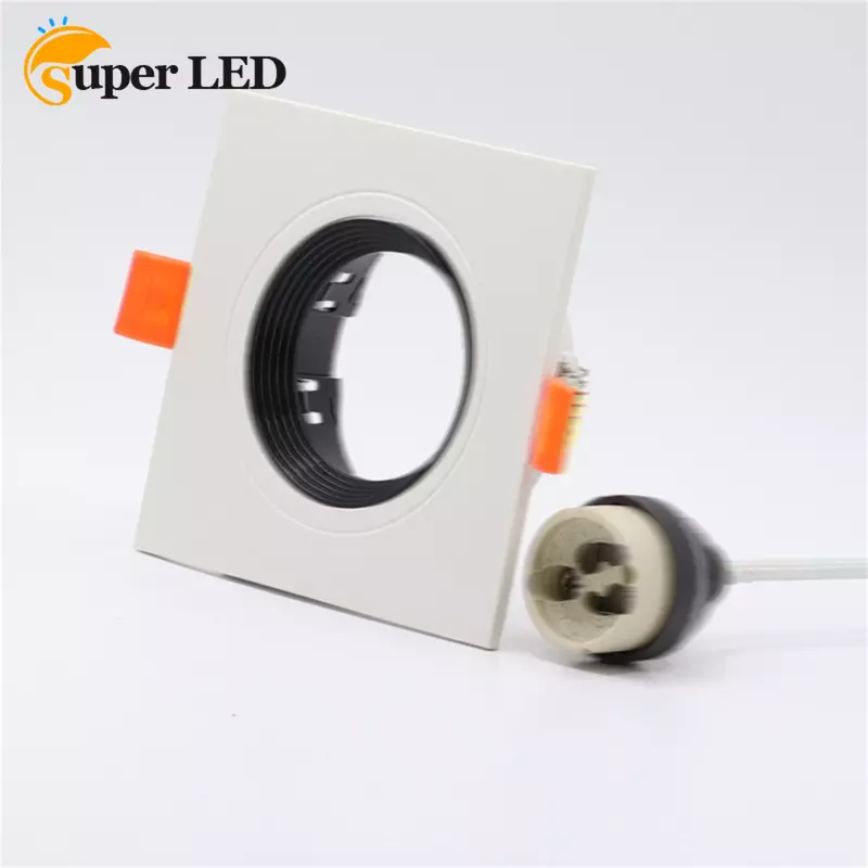 Eyeball Casing With GU10 MR16 Holder Bulb Single Recessed Black/White Downlight Effect Lamp Frame