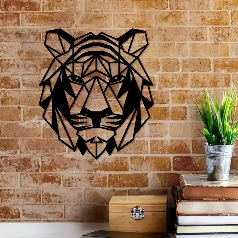 CIFBUY Deco kreatywny tygrys żelazny kryty na zewnątrz rzemiosło dekoracja do domu świetny wybór do salonu sypialni na zewnątrz ściany