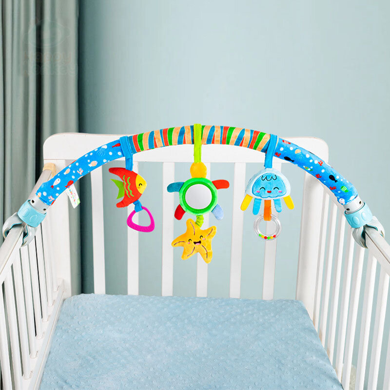 Baby Toy Toddler Cribs Cradles Hanging Bell Baby Stuff Newborn Stroller Stroller Play Arch Bed Toys for Babies 0 12 Months
