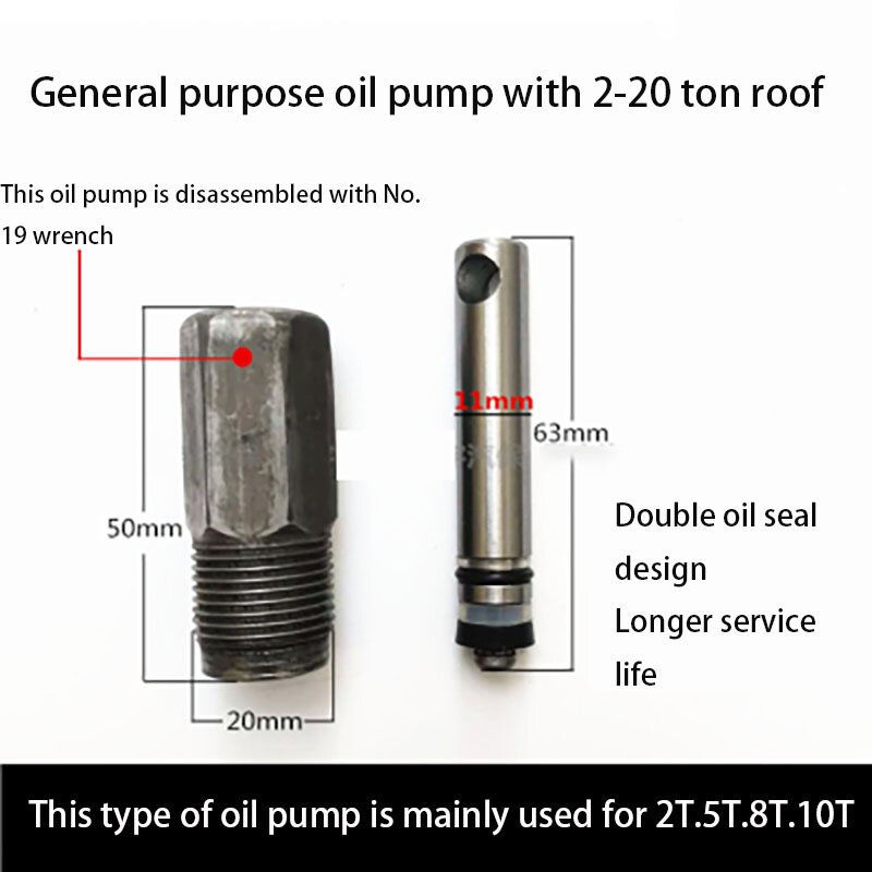 Cilindro idraulico a pressione dell'olio del corpo della pompa dell'olio Jack 20*11mm accessori di riparazione verticale universale