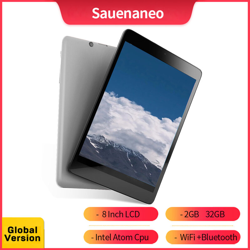 Sauenaneo 어린이 태블릿, 8 인치, 2GB RAM, 32GB ROM, 안드로이드 6.0, 듀얼 카메라, 학습 및 교육 태블릿, 2024 신제품