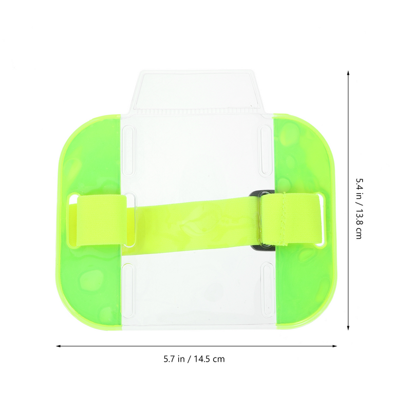 2 Stück Armband ID-Karte Ausweis halter für Portier personal reflektierende PVC-Kunststoff abzeichen Schutzhülle