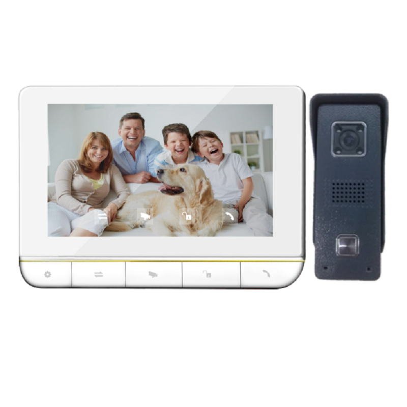 4 Wired Visual Intercom System 7 Inch Video Doorbell Videoportero Villa Door Phone System