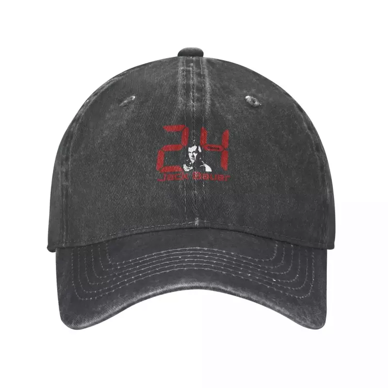 Jack Bauer - 24 topi koboi pria wanita, topi ayah bermerek Visor pantai