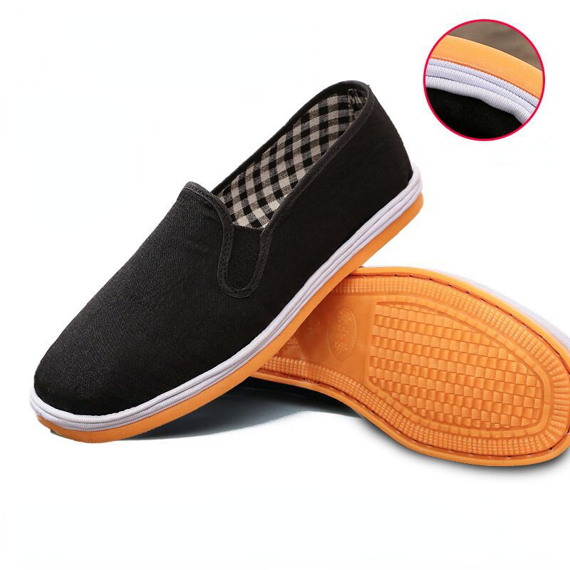 Sapatos de lona respiráveis sem deslizamento para homens, tênis sociais, confortável e resistente, fabricados na China Cultura