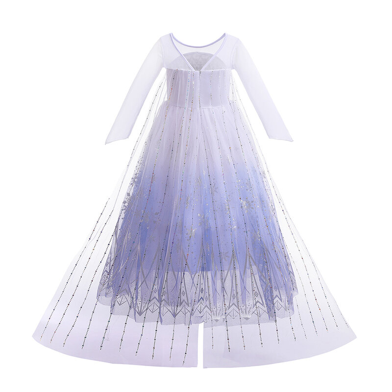 Light Up Snow Queen Elsa Dresses for Girls Cosplay Costume Halloween Carnival Kids Princess Gown Birthday Party Children Dress