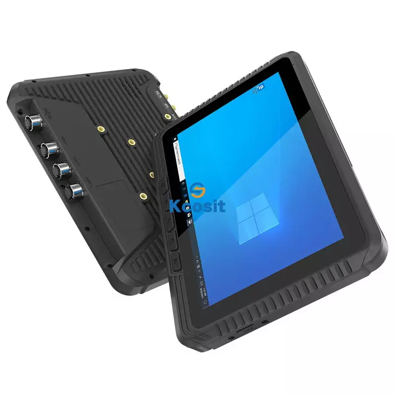 Kcosit K180J 차량 장착형 태블릿 PC, 윈도우 10, 8 인치 인텔 재스퍼 레이크 N5100, CAN 버스, RS232, RJ45, 5.8G, 와이파이, 넓은 전압