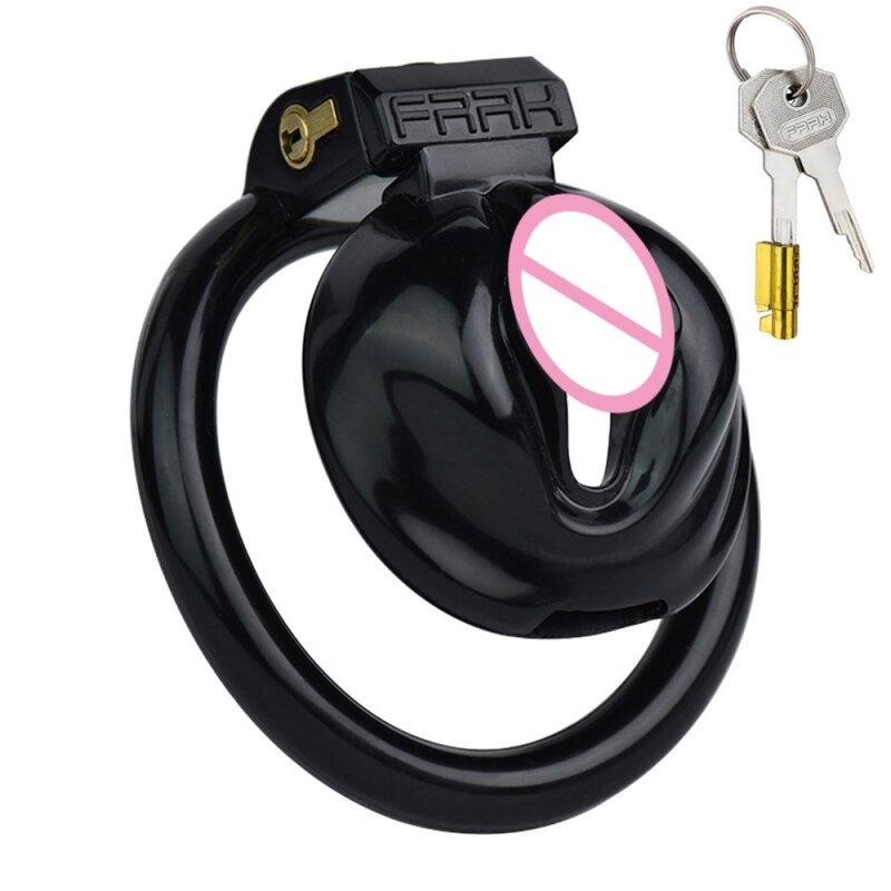 2024 New Male Simulated Vagina Resin Chastity Lock Chastity Device Abstinence Anti-Cheating Cock Cage with 4 Size Rings Sex Shop