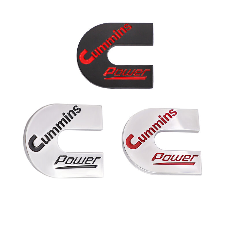Liga de zinco C-Type Letter Car Sticker, Cummins Power, acessórios decorativos, adequado para todos os modelos