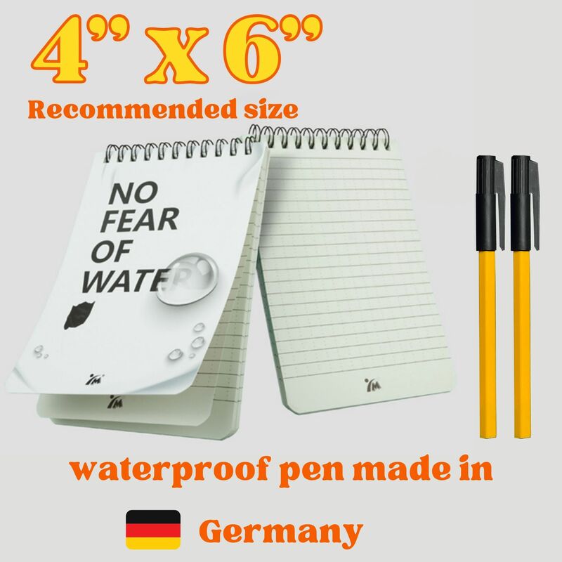 2 pcs/lot YM. stonepaper note Tactical Waterproof Notebook All-weather Notepad Durable Outdoor Adventure write in the rain