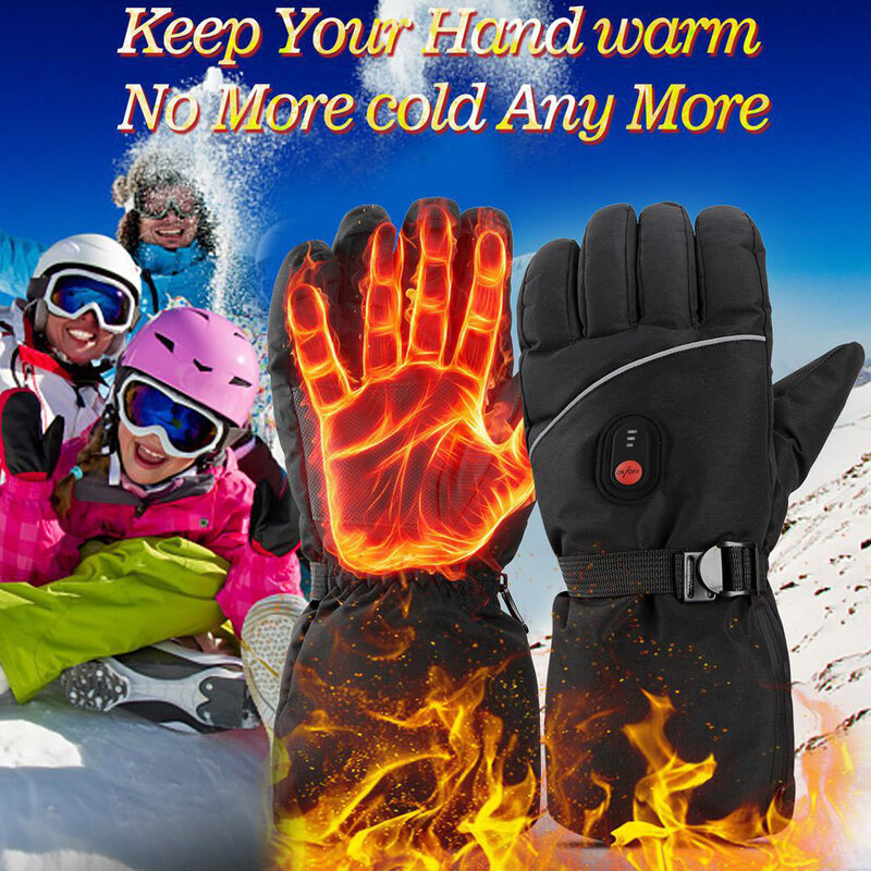 Zimowe do ogrzewania rękawiczek termiczne regulowane rękawice ogrzewacz dłoni do wspinaczki