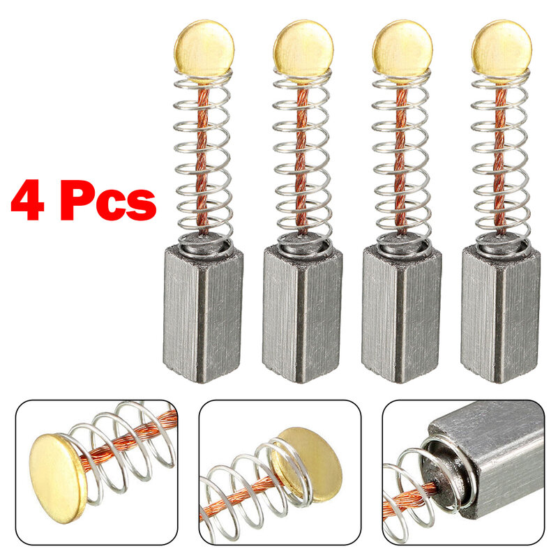 4PCS Carbon Brushes For Electric Motors 10mm*5*5mm Carbon Brushes Replacement Part DIY Power Tool Accessories