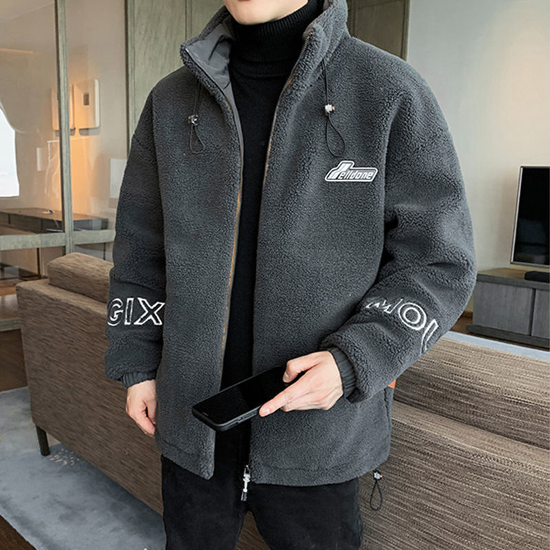 Jaqueta de lã polar espessa masculina, casaco de algodão, top quente, marca maré, roupas da moda inverno 2022