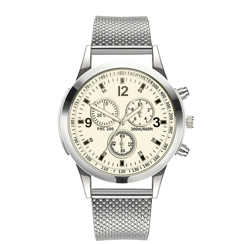 นาฬิกาควอทซ์นาฬิกาหรูหราหน้าปัดสแตนเลสแบบลำลองนาฬิกาข้อมือสำหรับผู้ชาย reloj hombre de lujo relógio