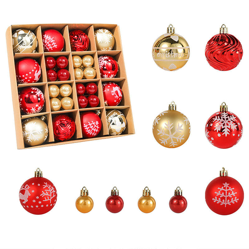 44pcs Christmas Balls Christmas Pendant Xmas Tree Decorations Multicolor Ball Home Party Ornaments Set Navidad 2023 New Year