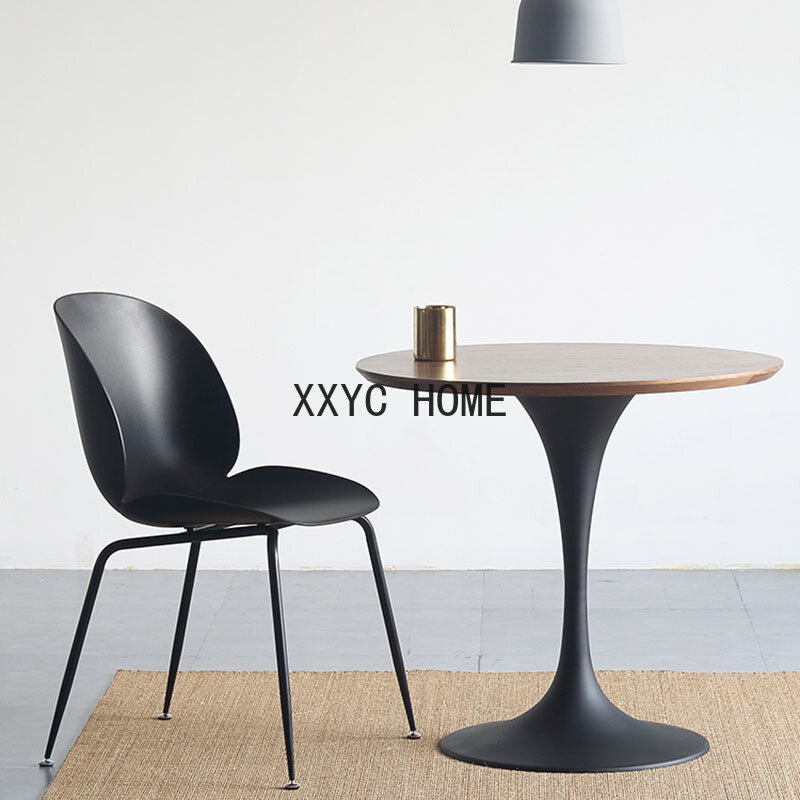 Black Design Coffee Tables Wooden Small Minimalist Nordic Round Coffee Corner Tables Balcony restaurant Household Items mobile