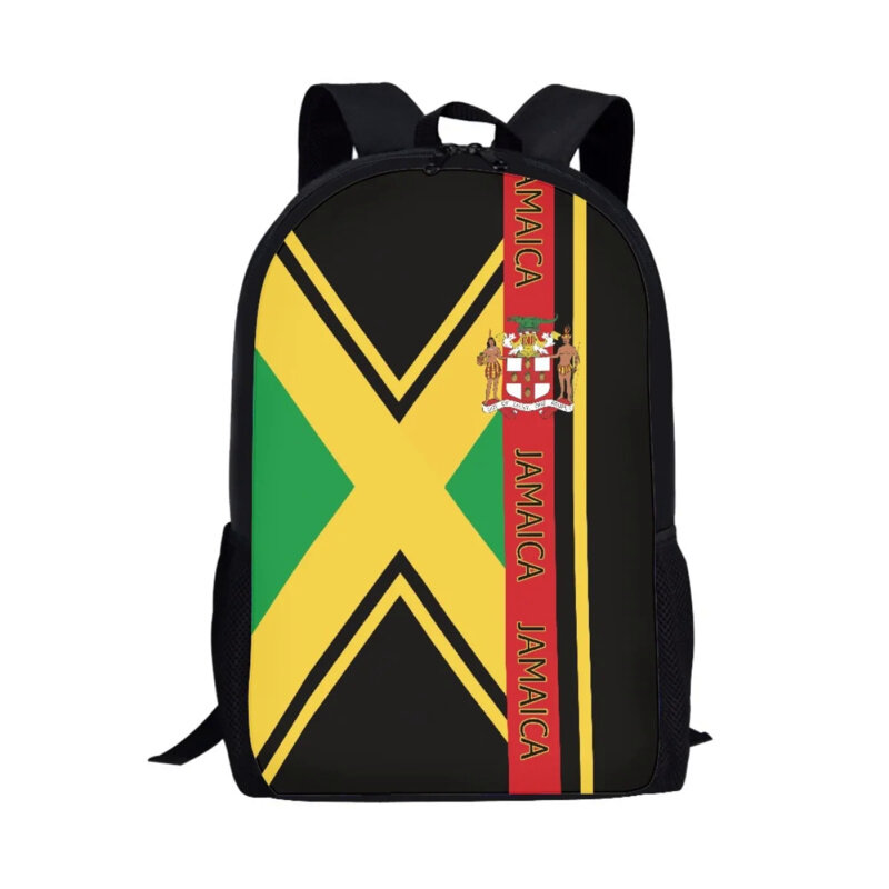 حقيبة ظهر جامايكية مطبوعة بعلم للأطفال ، حقيبة مدرسية للبنات والأولاد ، حقيبة كتب ، حقيبة كمبيوتر محمول ، يومية غير رسمية ، حقائب سفر ، طلاب
