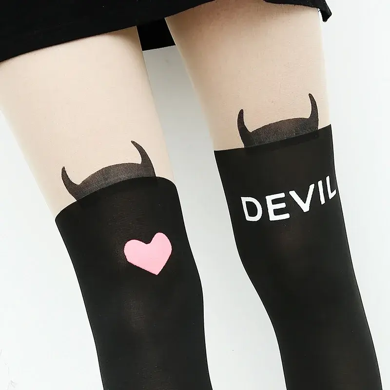 Kaus Kaki Anime Di Atas Lutut Kaus Kaki Lolita Cosplay Pelaut Stoking Legging Ketat Kucing Anak Perempuan Imut Kartun