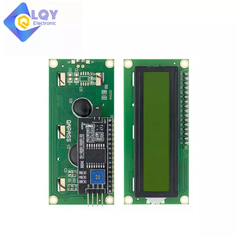 وحدة واجهة شاشة LCD لاردوينو ، أزرق ، أصفر ، شاشة خضراء ، 16x2 حرف ، ipf8574t ، cf8574 ، IIC ، I2C ، 16 ، 5V
