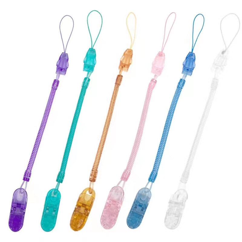 Safety Retractable Elastic Baby Anti-drop Chain Pacifier Clips Infant Nipple Appease Soother Chain Clip Dummy Holder Nipple Clip