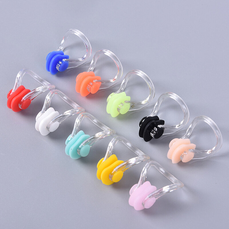 10pcs Reusable Soft Silicone Swimming Nose Clip Comfortable Diving Surfing Swim Nose Clips For  Children