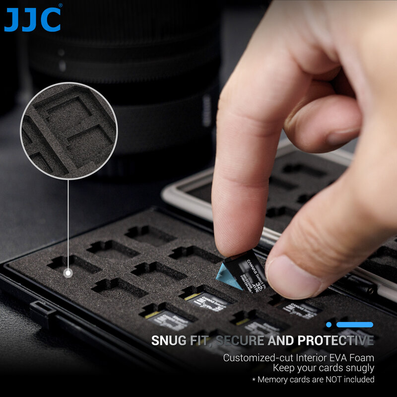 JJC-estuche de almacenamiento para tarjetas de memoria A prueba de agua, contenedor SD/MicroSD/Micro SD/TF/CF tipo A/XQD/SSD, accesorios para tarjetas de memoria