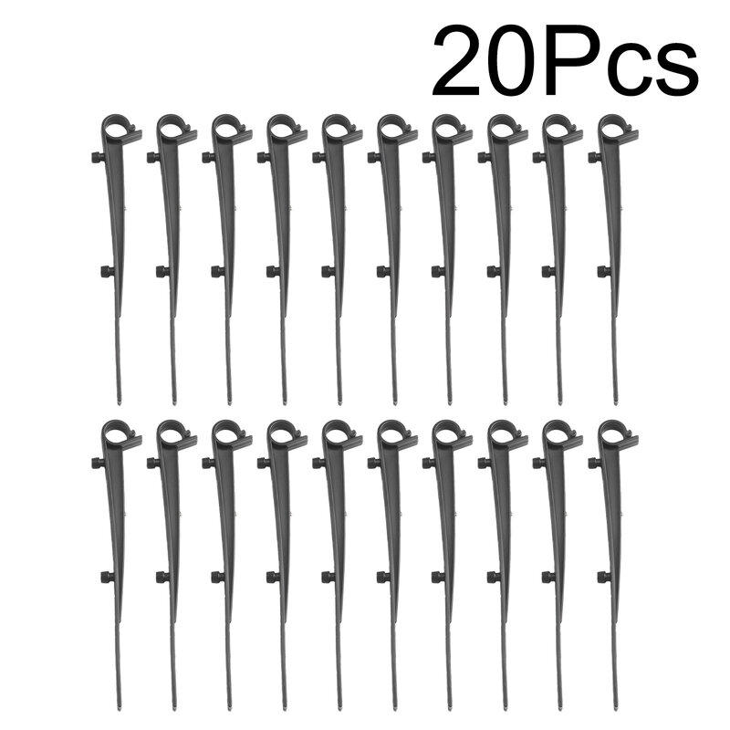 Clips de cepillo de canalón universales sujetan de forma segura, Clips de plástico de cepillo de canalón, paquete negro de 20, adecuado para la mayoría de canalones
