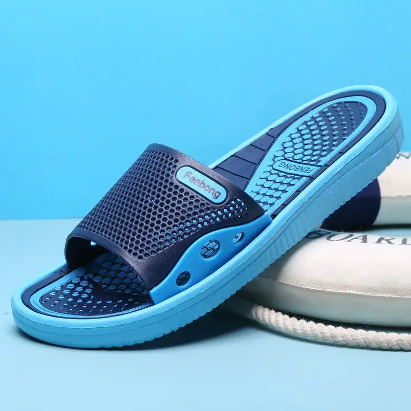 Zapatillas informales de verano para hombre, Chanclas de playa suaves y elásticas, antideslizantes, suela gruesa, talla grande 45