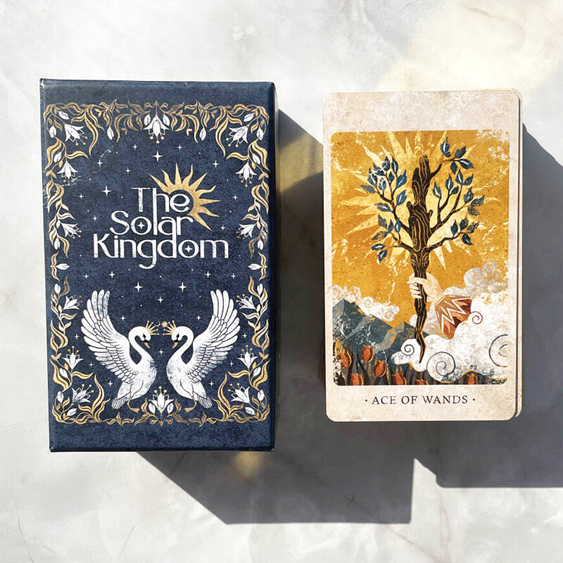 86 Pcs carte Solar Kingdom tarocchi 12*7cm Magical Journey Cosmic Insight divinazione carte in scatola rigida mazzo di tarocchi Indie unico
