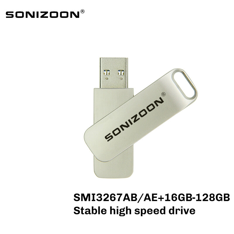 TEN Support Customized LOGO Rotating Metal USB Flash Drive SMI Scheme of 16GB  Stable Highspeed  PenDrive Simpsons  Flash Drive