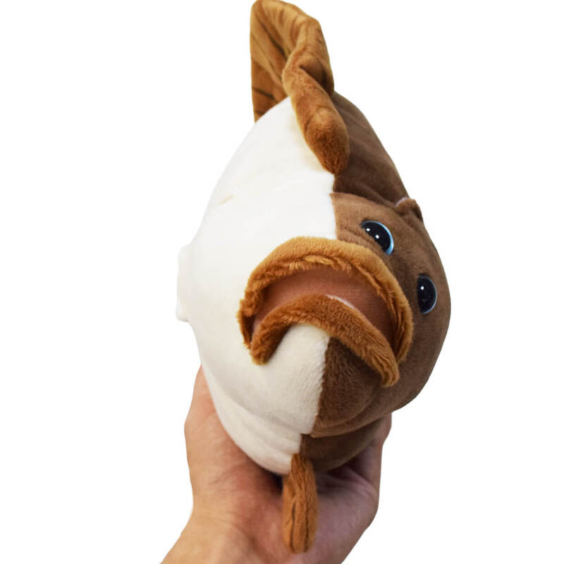 현실적인 대서양 넙치 물고기 박제 동물 봉제 장난감, 실물 같은 대서양 넙치 동물 봉제 시뮬레이션 동물 인형