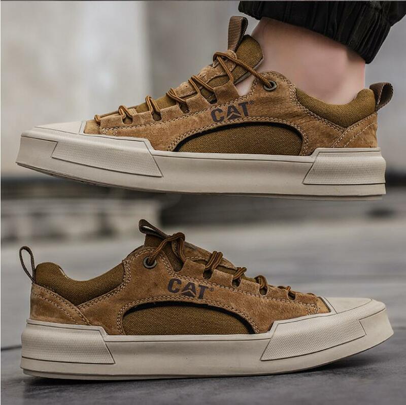 Trend Men's Casual Leather Shoes New Shoes for Men High-top Black Casual Male Sneakers Platform New Tenis Masculino