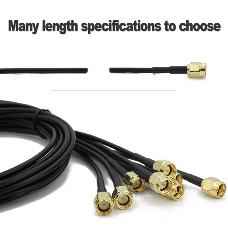 SMA to SMA Cable Male to Male extension jumper my sma Antenna cable Pigtail male Adapter Cable RG174 For WIFI 3G 4G GSM Antenna