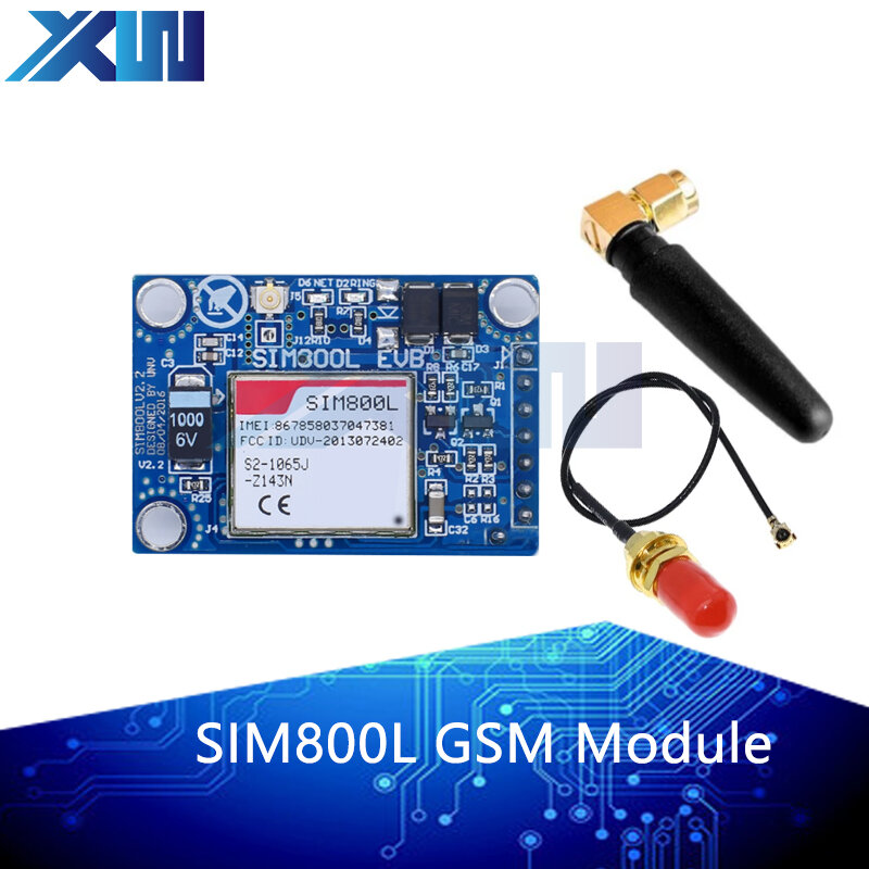 SIM800L V2.0 5V Wireless GSM GPRS MODULE Quad-Band W/ Antenna Cable Cap
