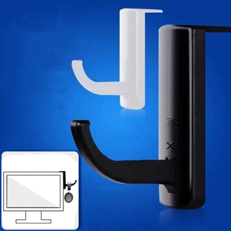 Universal Headphone Punch-Free Stand, Gancho de parede, preto, branco Headset Holder, Hanger, Stand Hook, Suporta acessórios
