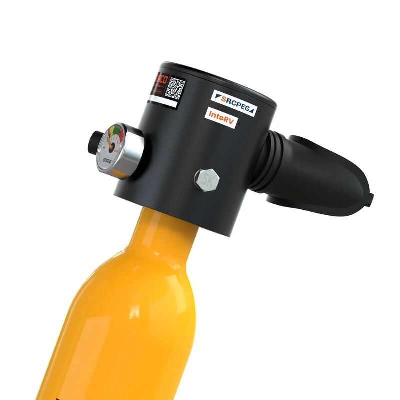 TUDIVING-0.5L tangki oksigen menyelam Mini portabel, tangki udara aluminium silinder dengan peralatan selam pernapasan