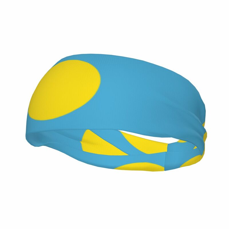 Headband Palau Flag Headwrap Hairband for Tennis Gym Fitness Headwear Hair Accessories