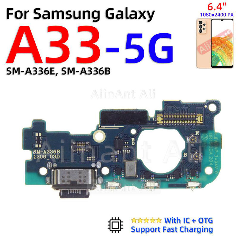 Aiinant Usb Snel Opladen Dock Oplader Flex Kabel Voor Samsung Galaxy A30 A 30S A31 A32 A32 A33 A34 A40 S A41 A42 4G 5G Onderdelen