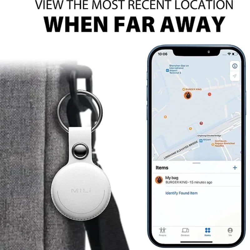 MiLi MiTag for Apple znajdź moje ukryte urządzenie antykradzieżowe śledzące pozycjonowanie GPS, wyświetlanie w czasie rzeczywistym dokumentów dla zwierząt domowych