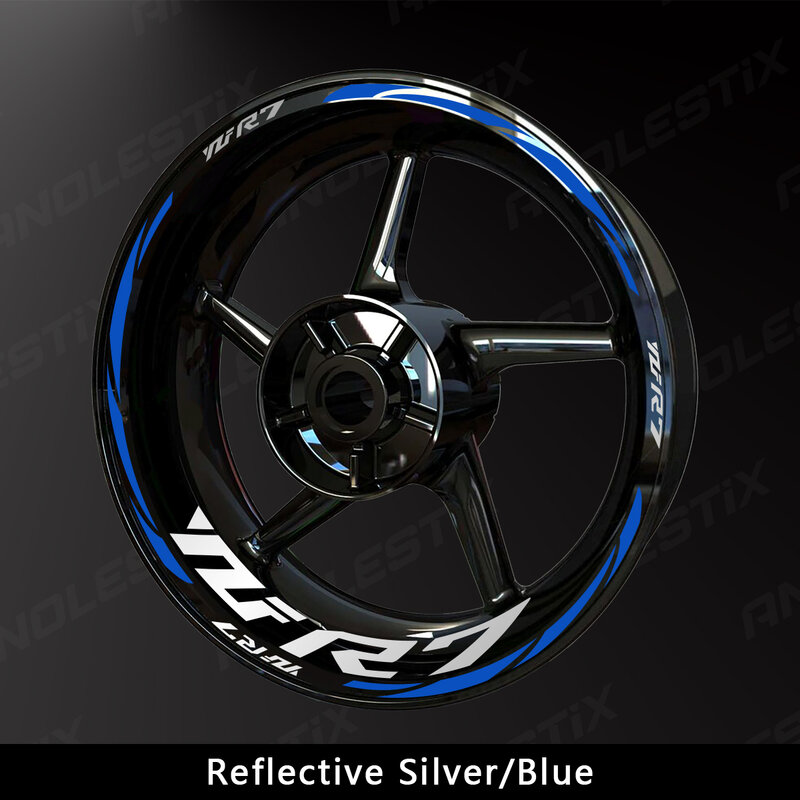 AnoleStix Reflective Motorcycle Wheel Sticker Hub Decal Rim Stripe Tape For YAMAHA YZF R7 2017 2018 2019 2020 2021 2022