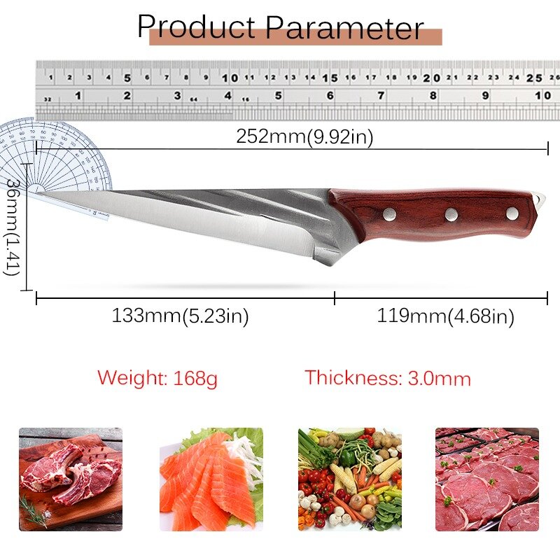Couteau à désosser professionnel, ciseaux à viande, coupe barbecue, couteau de cuisine, chef opaque, tranchage de poisson, éplucheur de légumes, couteau de boucher, 2 pièces