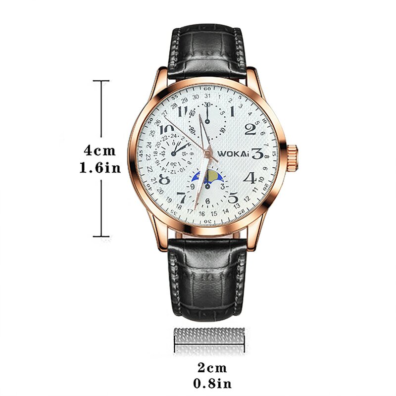 Reloj Hombre De Lujo Men's Luminous Waterproof Watch Quartz Leather Wristband Watch Gift Watch Montre Homme ساعات 시계