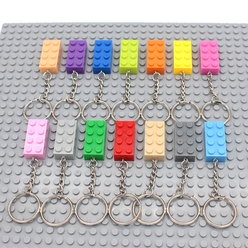 DIY Building Blocks Key Chain Hanging Ring Bricks Accessories Keychain Creative Brick Kits Compatible All Brands Toys 3917 3003