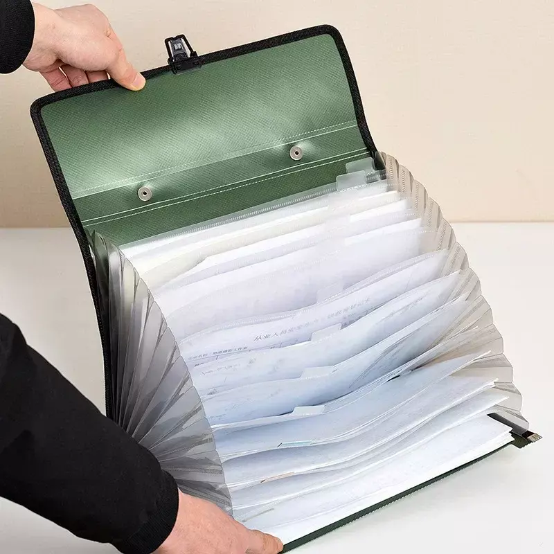 A4 teczka wielowarstwowa o dużej pojemności akordeonowa rozkładana teczka torba na teczkę biurową Organizer do dokumentów