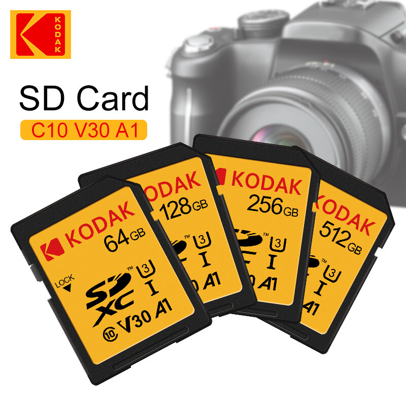 Kartu memori SD Card Extreme PRO, kartu UHS-I kelas 10 kecepatan tinggi 32GB 64GB 128GB 256GB U3 4K UHD Video C10 V30 SDHC dan SDXC