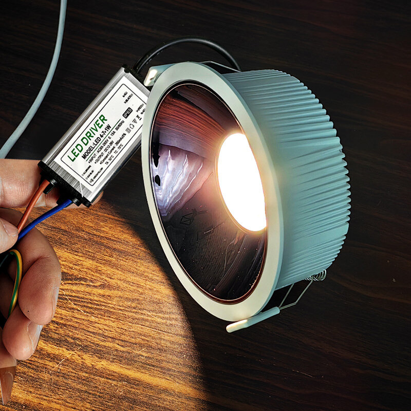 IP65กันน้ำดาวน์ไลท์กันความชื้นแบบฝังไฟ LED ป้องกันหมอกห้องครัวห้องน้ำไฟติดเพดาน DC12V AC220V 7W