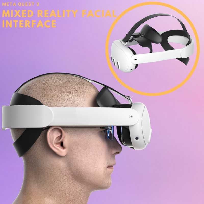 Interfaz Facial de realidad mixta para Meta Quest 3 Pro, interfaz Facial de estilo abierto XR, AR y MR, reemplazo de junta Facial de frente