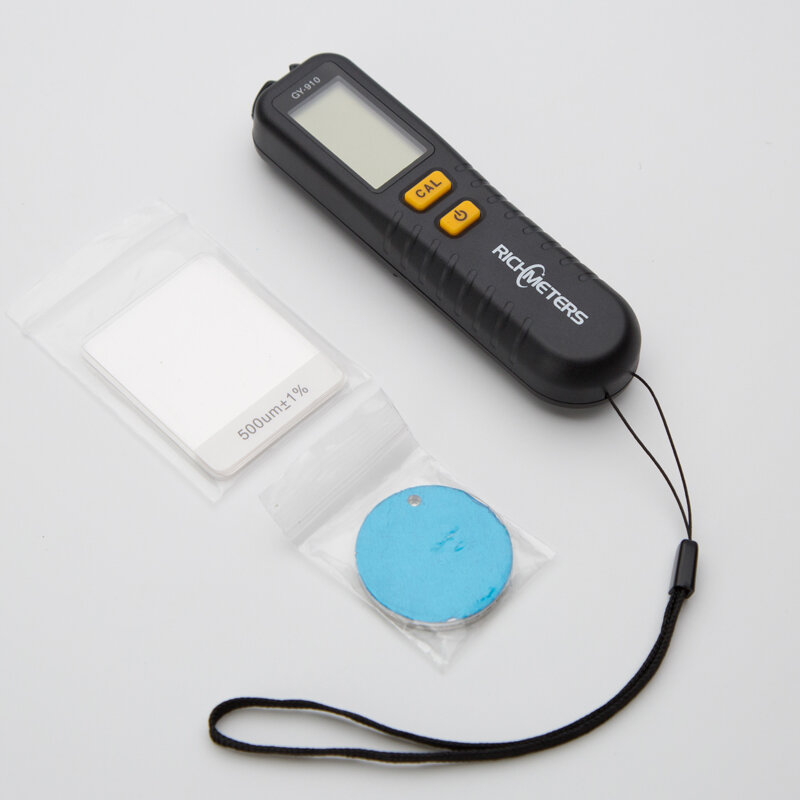 Medidor de espesor de revestimiento Digital GY910, 1 Micra/0-1300, medidor de espesor de película de pintura para coche, medidor de medición FE/NFE, Manual ruso