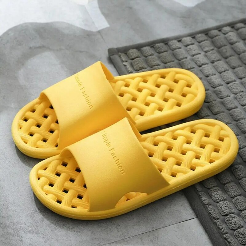 1 Pair Simple Slippers  Non-slip Texture Breathable Summer Slippers  Fast Rebound Shower Sandals