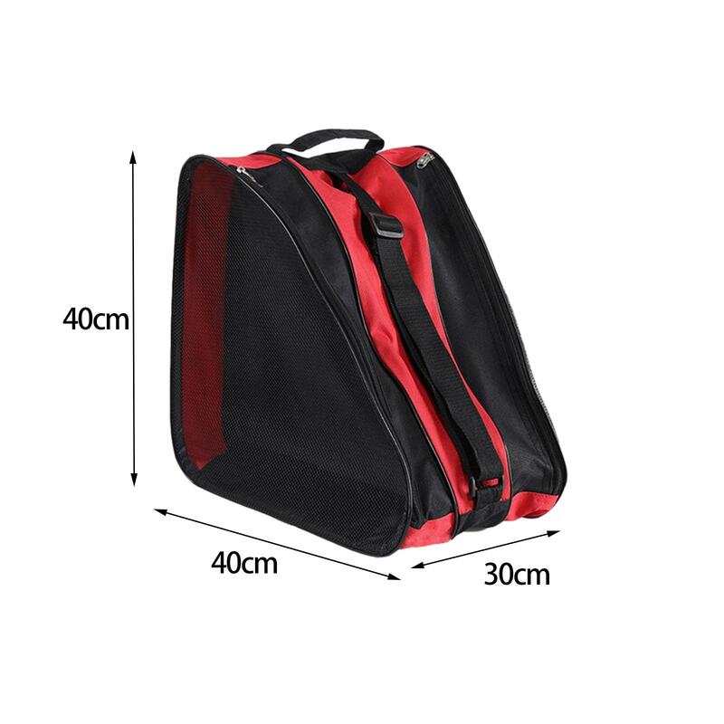 Unisex Roller Skates Bag, Breathable Ice Skate Bags Heavy Duty 3 Layer Triangle Skate Bag for Adult Ice Hockey Skate Skates